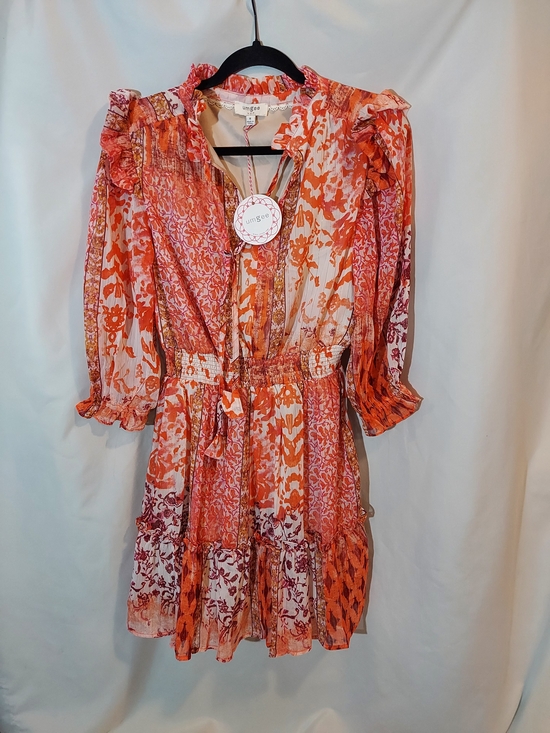Umgee Dresses & Skirts - NWT Umgee Rust Multi Floral Ruffle Mini Dress - M